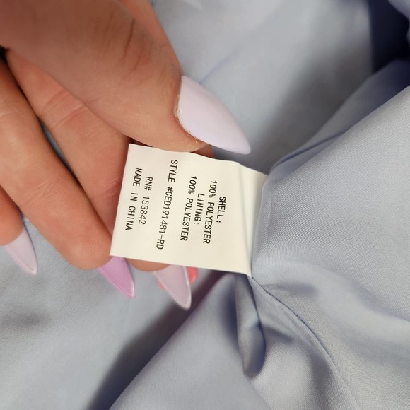 CODE x mode womens XS dress sky blue floral print wrap Cottage fairy core - Picture 5 of 6